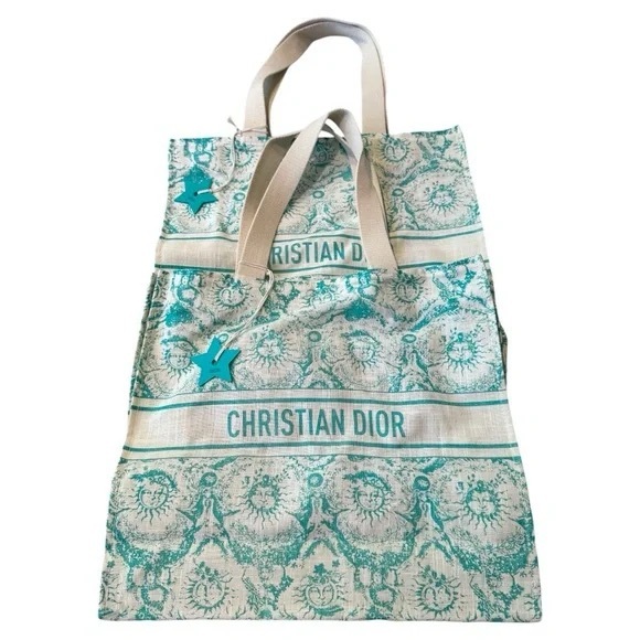 NEW VIP Dioriviera Toile de Jouy Soleil Aquamarina Tote - Picture 6 of 10